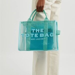 Marc Jacobs Teal Transparent mesh Tote